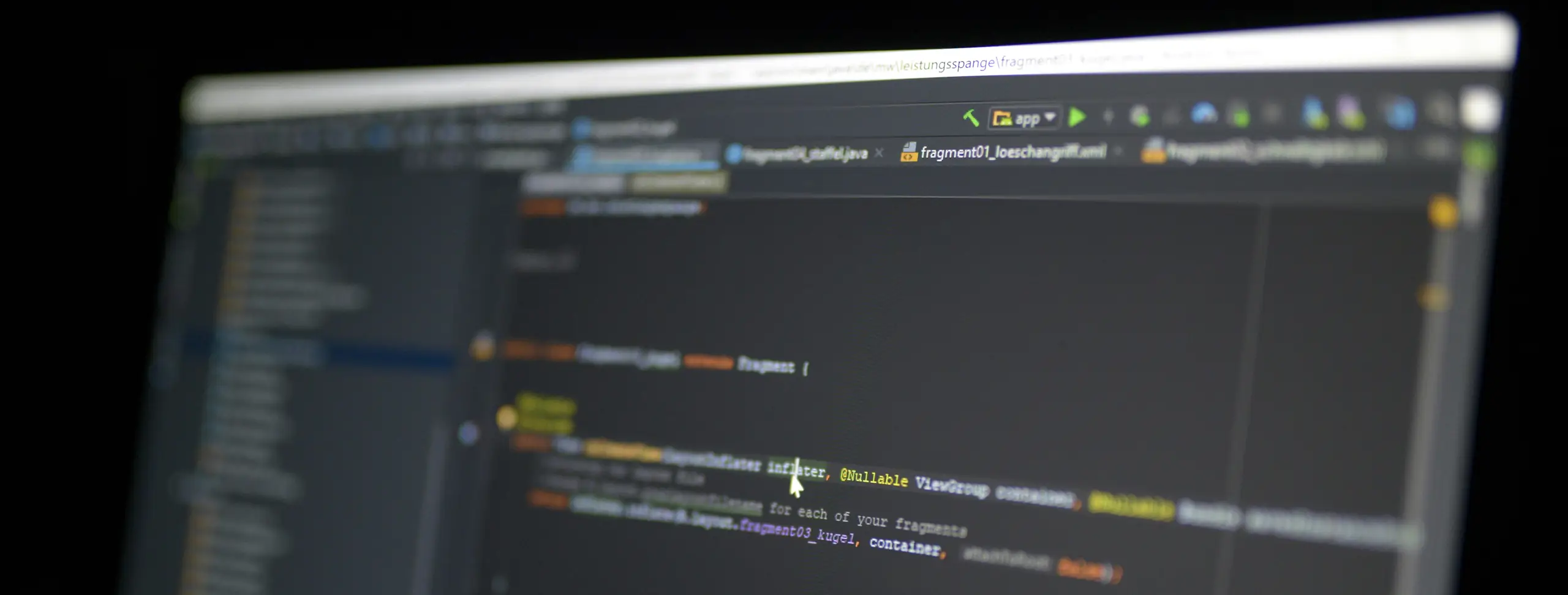 Code on desktop